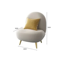 Sophisticated Technology Furniture Sofa Salon Office Reception Sofa Arc Shape Cloth Art Sofa