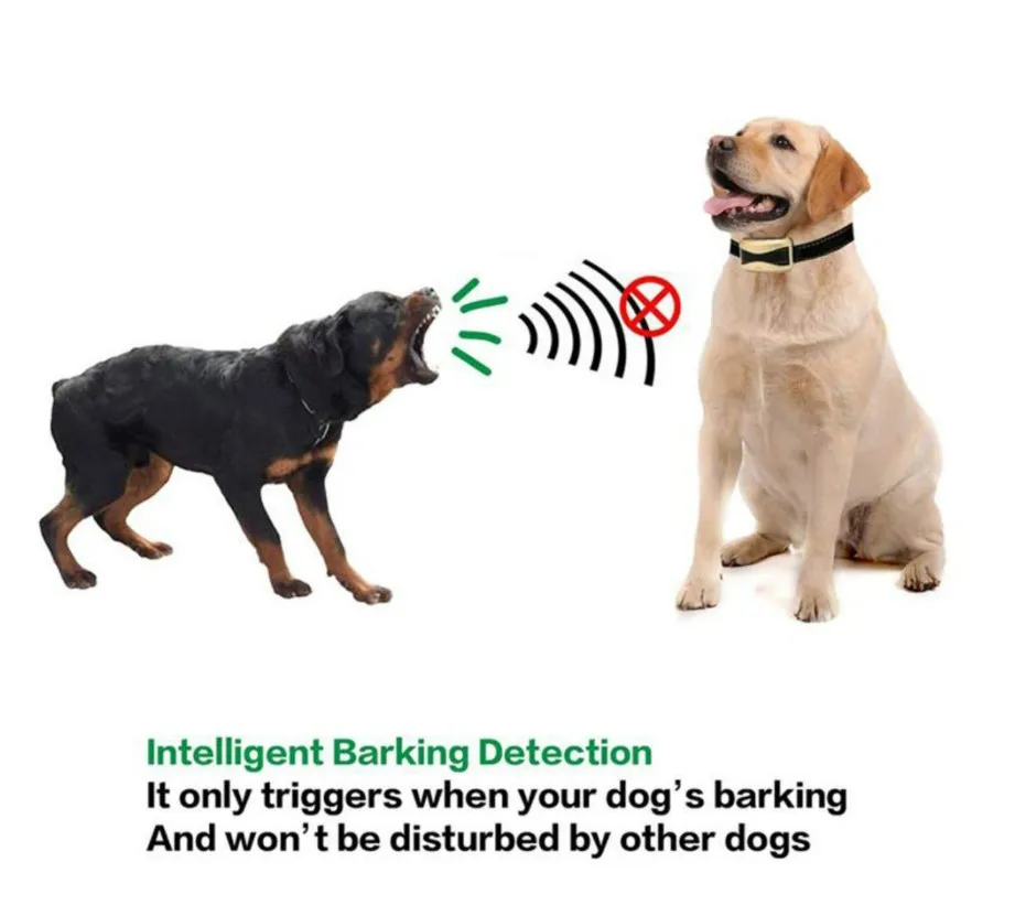 Factory wholesale Hot sale Pet products LED intelligent ultrasonic shock Fully automatic training Bark control device for dog
