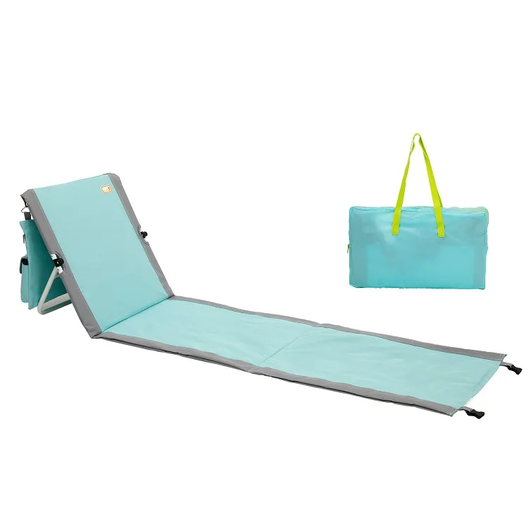 Custom Outdoor Lightweight Reclining Folding Beach Chair Cover Portable Beach Mat Lounge Chair