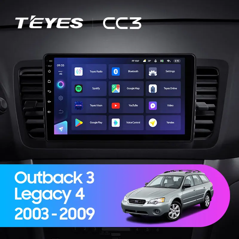 Автомагнитола TEYES CC3 для Subaru Outback 3 Legacy 4 2003-2009 мультимедийный видеоплеер навигация стерео GPS 2din 2