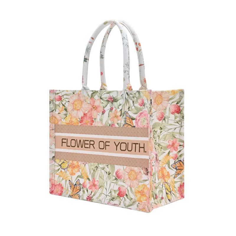 Luxury ladies bag Sustainable Custom canvas bookTote Bag A Green and Stylish Way to Showcase Your Brand
