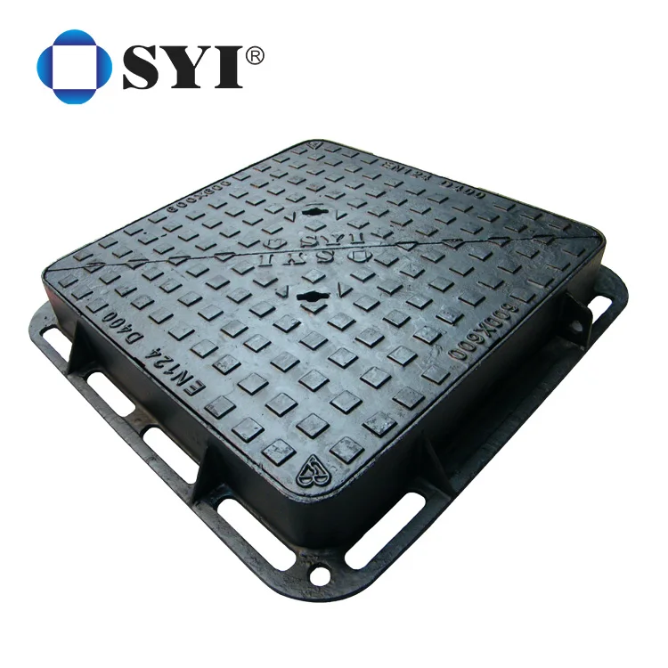 En124 B125 C250 D400 805*600 круглый чугун с системой замка и крышкой