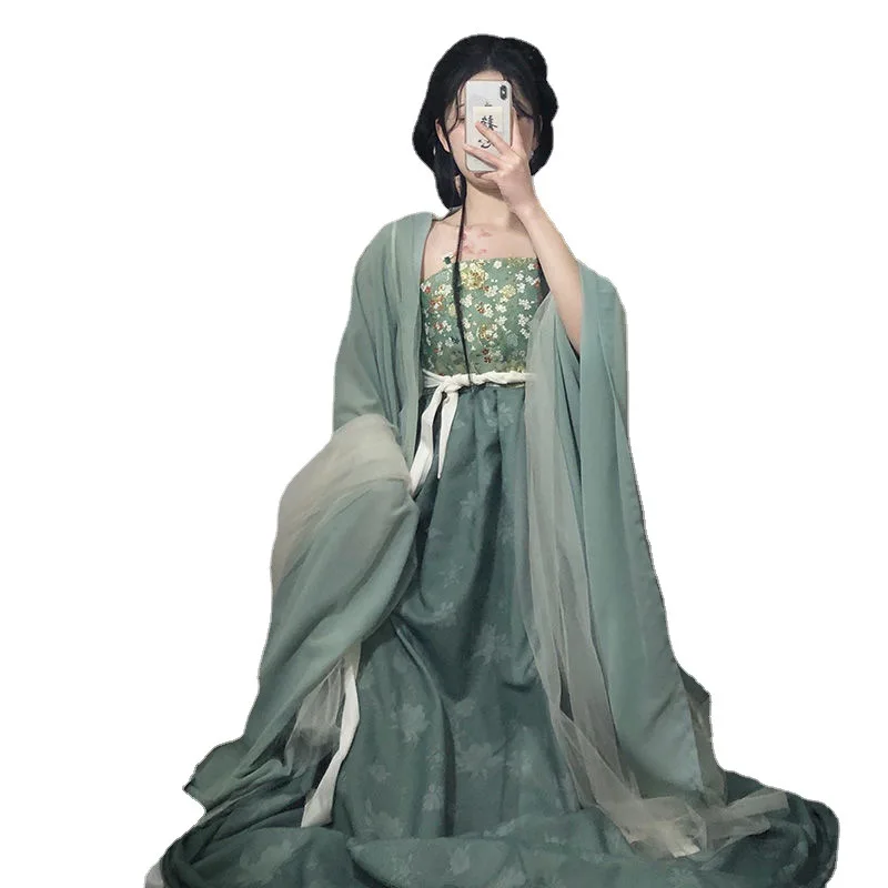 New Fashion Spring Chinese Style Retro Dresses Film and Television Daily Clothing Cos Dress Casual Hanfu Suit for Women and Lady