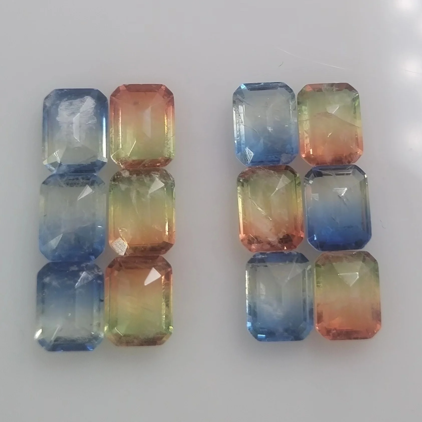 YZ Jewelry Loose tourmaline Fusion stone Multicolor  Mix shaped Fusion Glass stone of Fusion Stone Jewelry