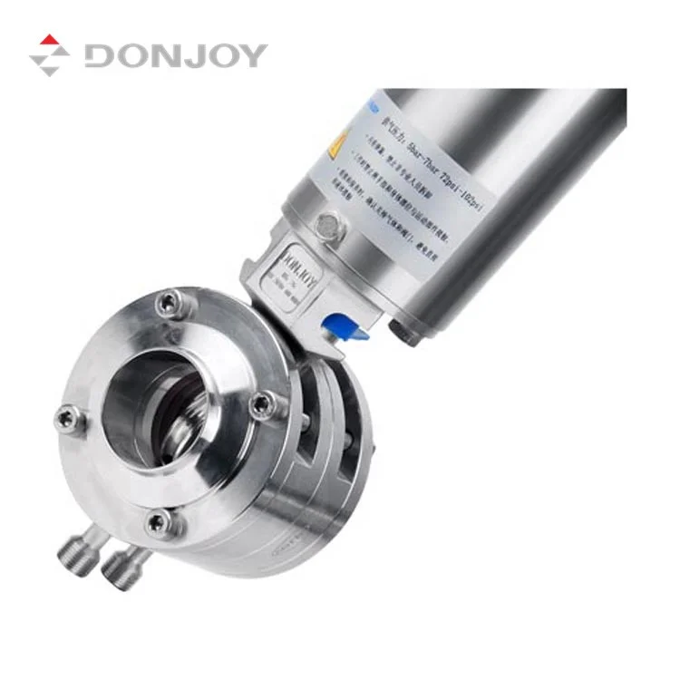 Donjoy санитарный SS304/316L пневматический привод Дроссельный клапан стыковая сварка