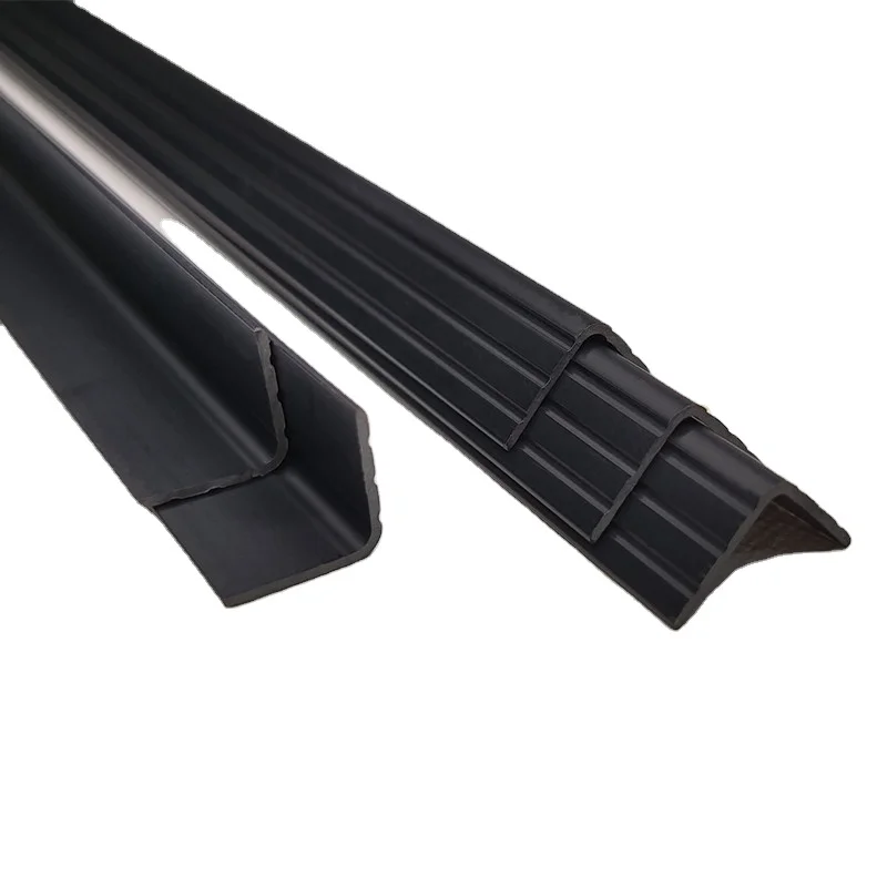 Черная настенная окантовка L-образной формы, ПВХ угловая защита для украшения