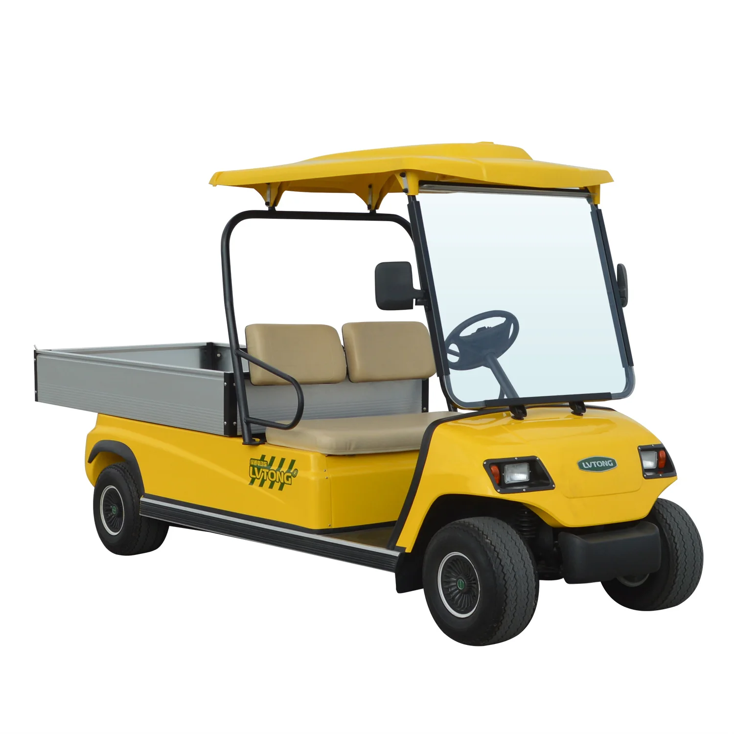 LVTONG Competitive Price Mini 2 Seater Utility  Electric Golf Cart With Truck Bed Cargo Box Cargo Area