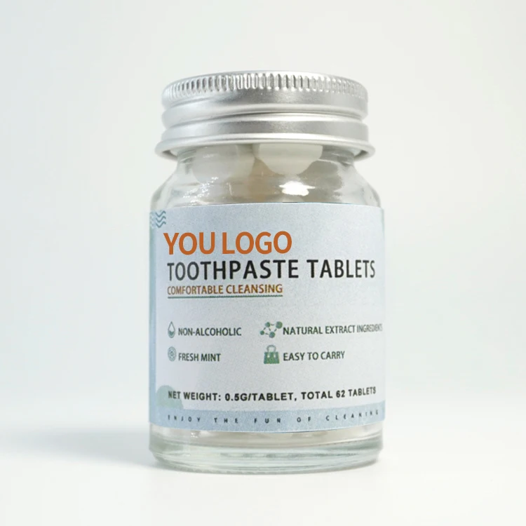  OEM Customized Toothpaste tTablets Natural Mint Ingredients Chewable Whitening Mouthwash
