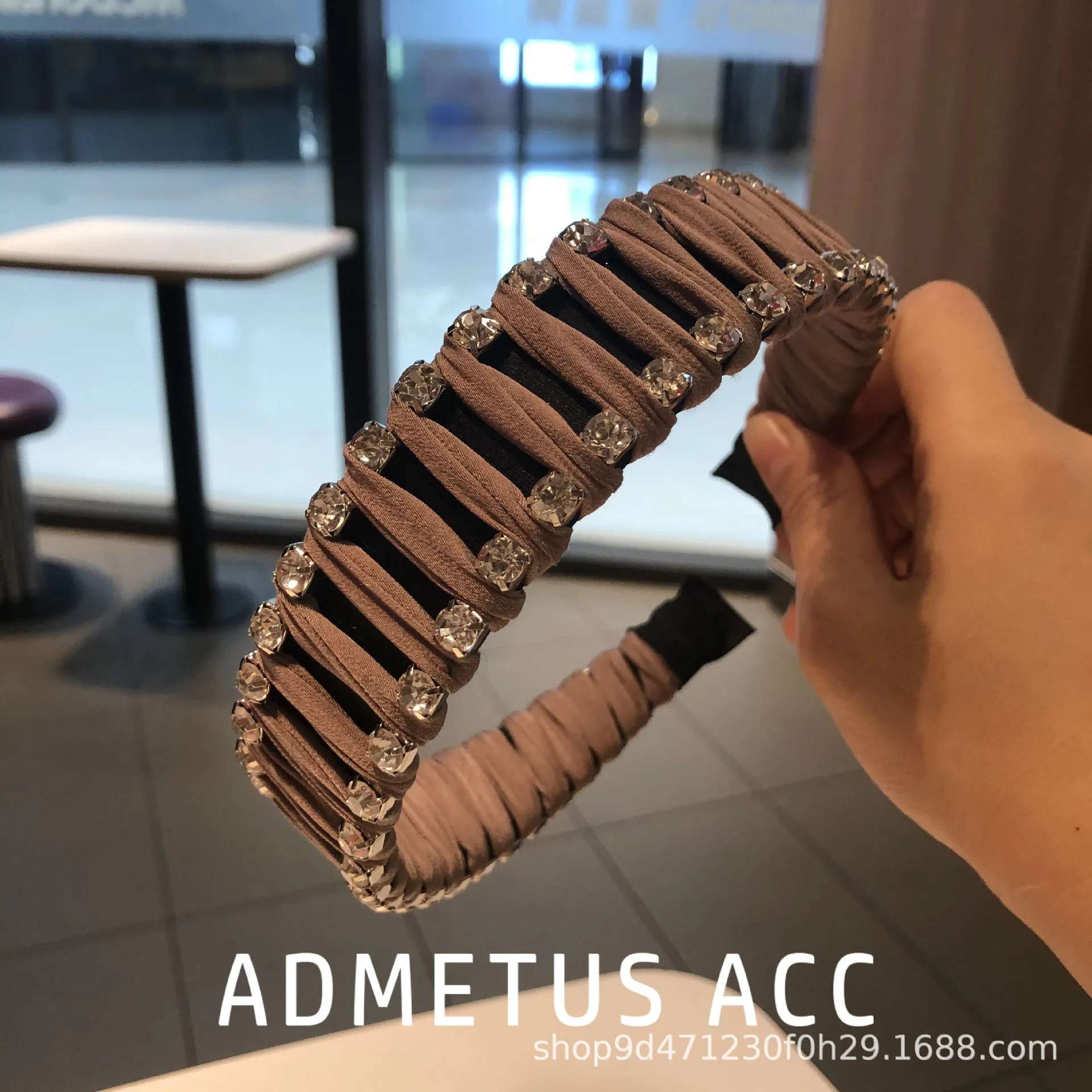 Tschick Colored Diamond Gemstone Headband Customized Crystal Luxury Headband Wholesale Velvet Customized Sparkling Headband