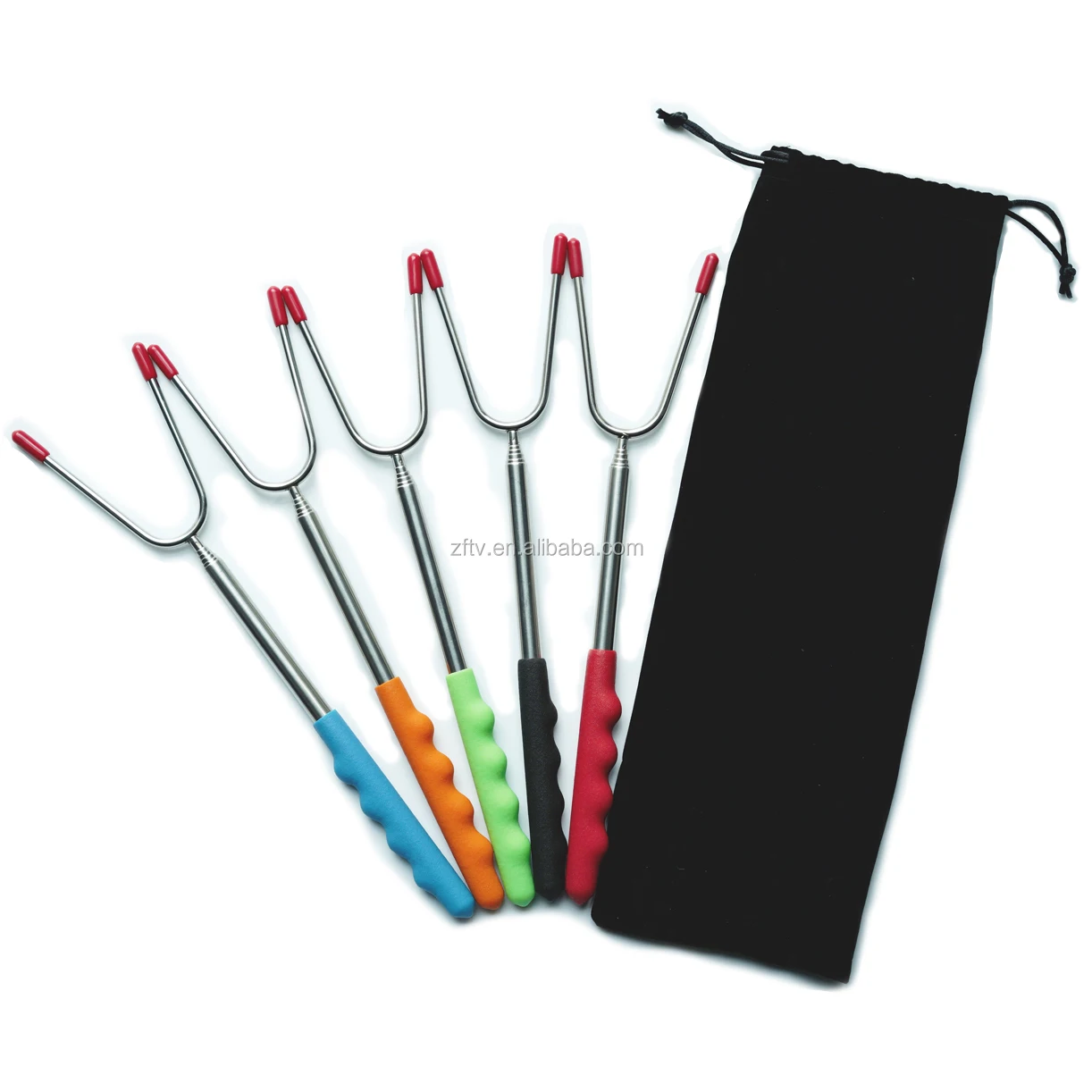 Retractable Roasting Sticks, Marshmallow Roasting Sticks Stainless Telescoping Forks Stainless Steel Telescopic Tools