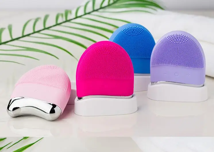 
Wholesale Face Cleansing Brush Electric Silicone Facial Facial Brush Electric Sonic Face Brush Silicone Exfoliator 