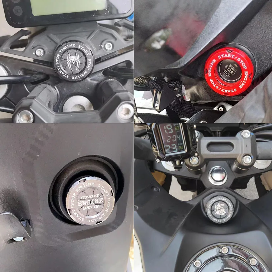 Поворотный цинковый сплав для автомобиля мотоцикла автомобиля SUV двигателя старт зажигания стоп-кнопка защитная декоративная крышка