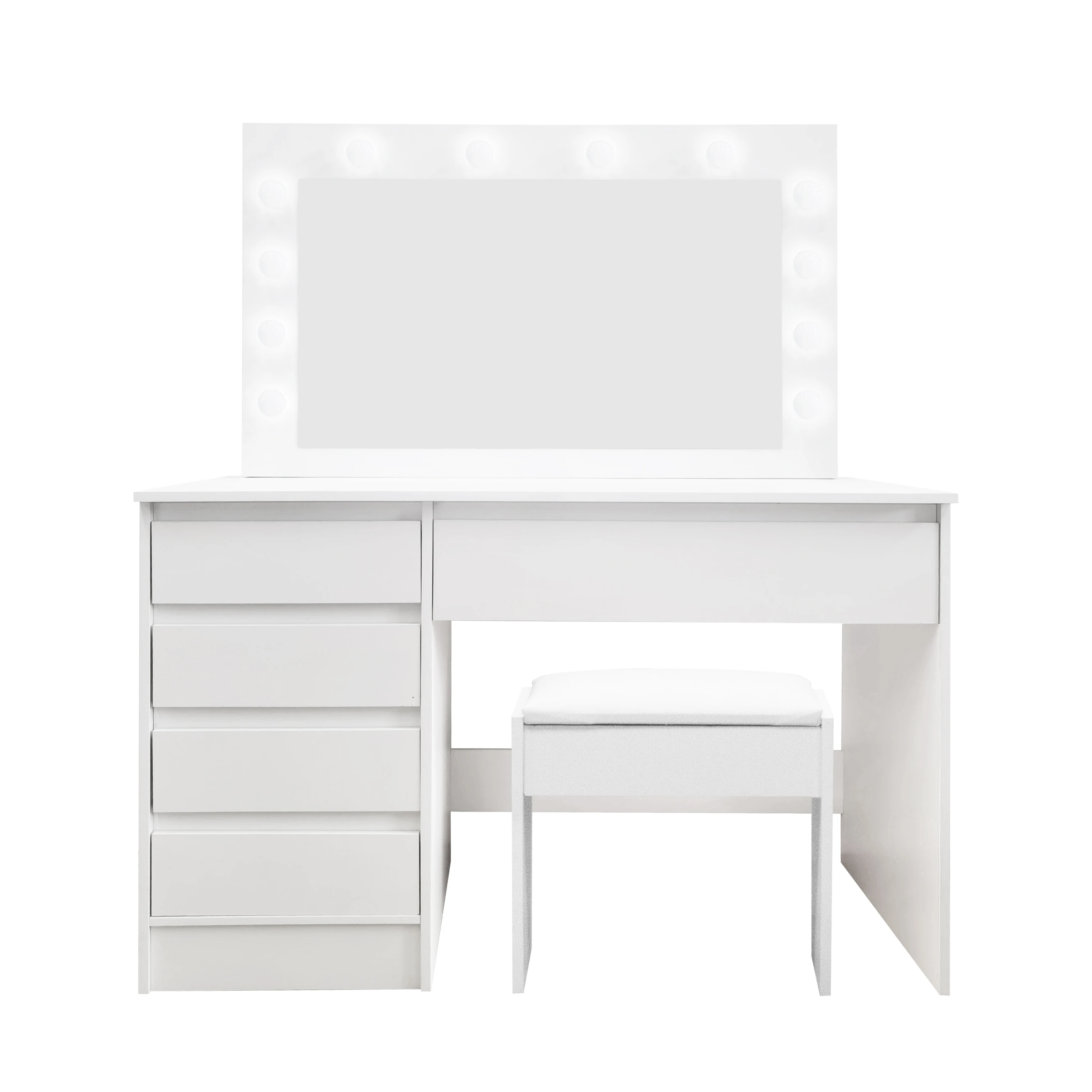 Make up Vanity Desk Table with Storage and Drawer Large Vanity Mirror Desk with 3 Lights Modes for Girls Women Makeup Bedroom