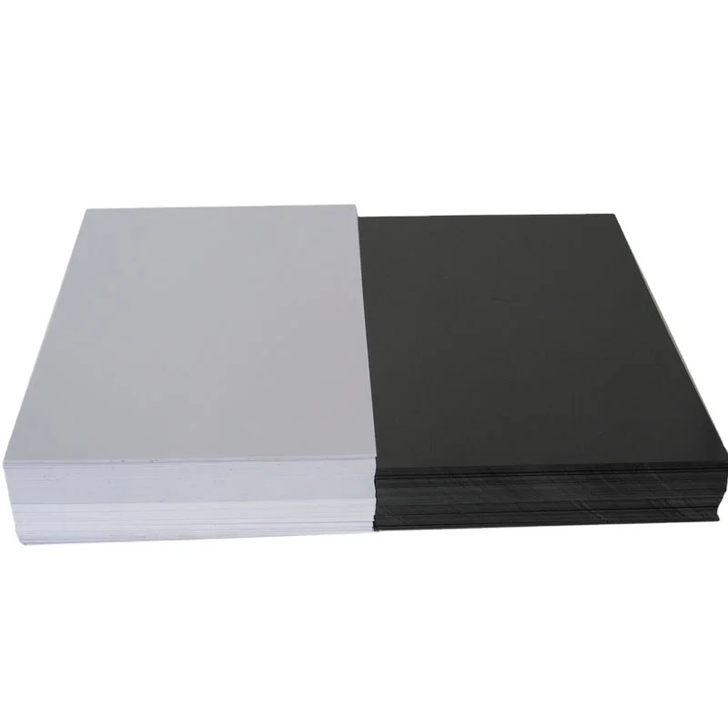 wholesale black white custom size  PVC board book insert PVC sheets for photo album pages