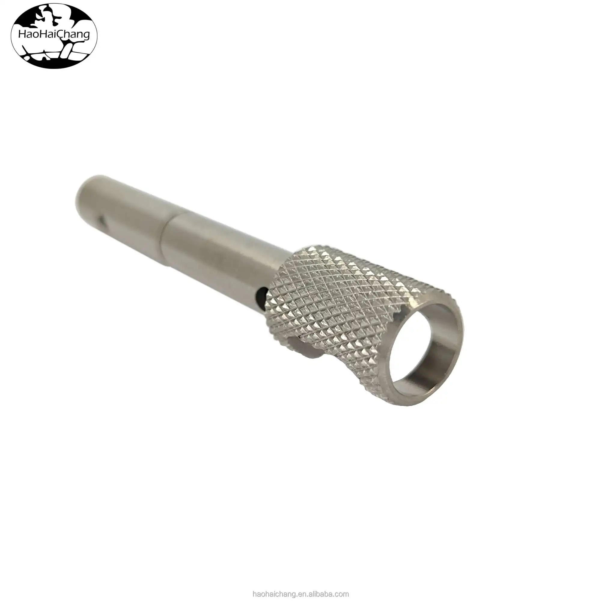 CNC precision machining non-standard auto parts stainless steel knurled half-hollow operating lever controller