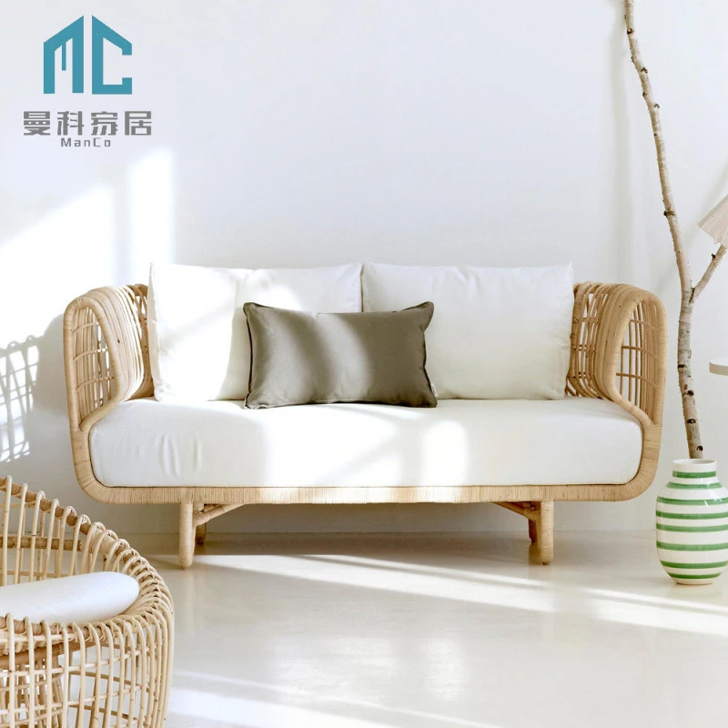 
Outdoor balcony outdoor garden leisure combination rattan sofa 