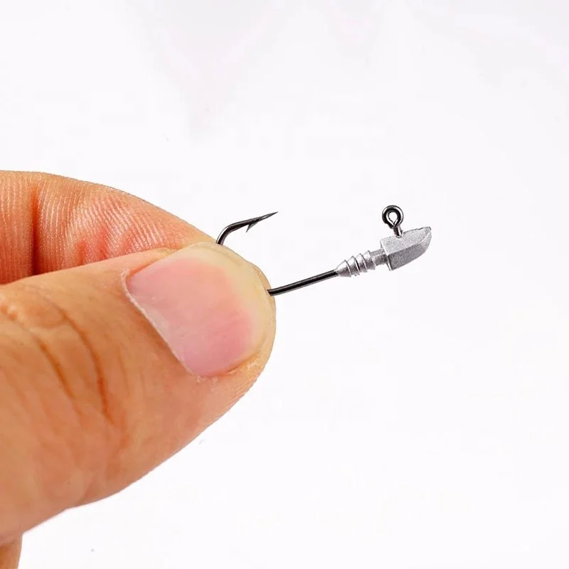 HISTOLURE 10pcs Rockfish Hook 0.5g/0.8g/1g/1.2g/1.5g Jig Head Fishing Hooks use for Soft Lure Hook Worm Hook