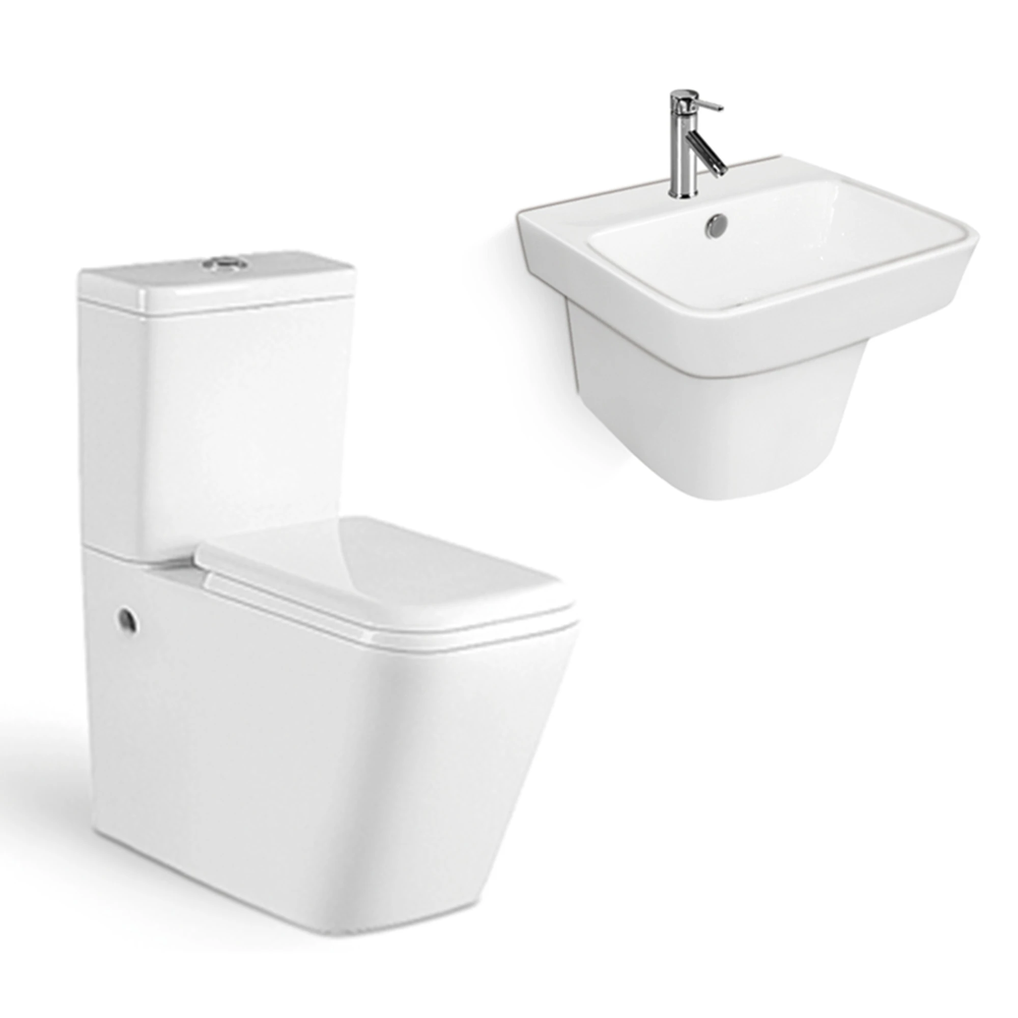 First-E5200 Высококачественная санитарная посуда, белый комплект из двух частей керамического туалета