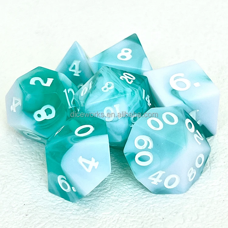 Бесплатный образец острого кубика набор настольных игр Dungeons & Dragons декоративные аксессуары акриловые DND кости