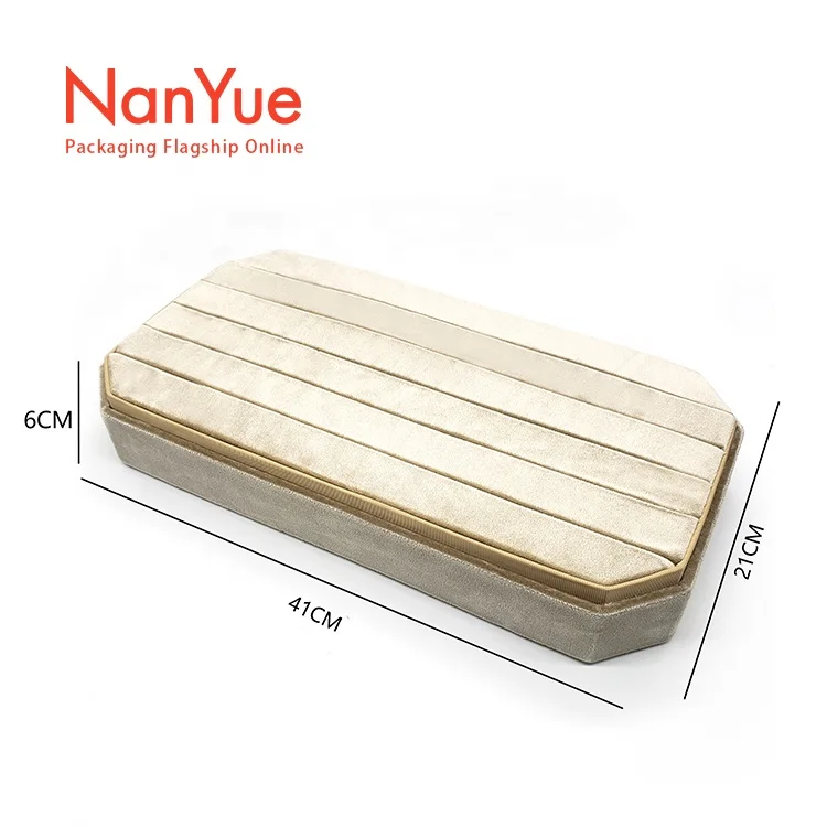 Wholesale velvet jewelry ring tray display box ring tray jewelry tray