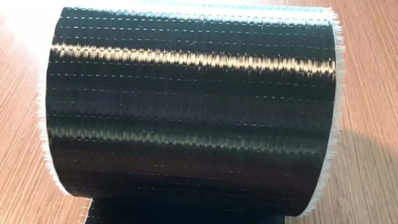 New high-quality carbon fiber reinforced concrete mesh 12k 400gms unidirectional black carbon fiber fabric