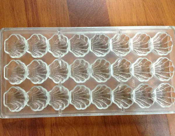 hot Acrylic transparent strong flower shaped chocolate mould pet chocolate cup mould