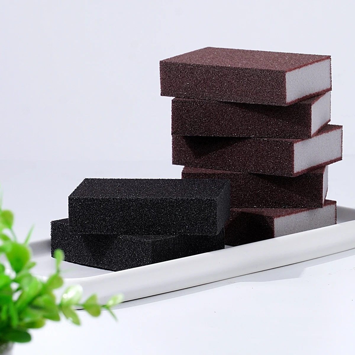 Cleaning sanding sponge for kitchen Household cleaning tools Emery sponge wholesale reusable abrasive sponge