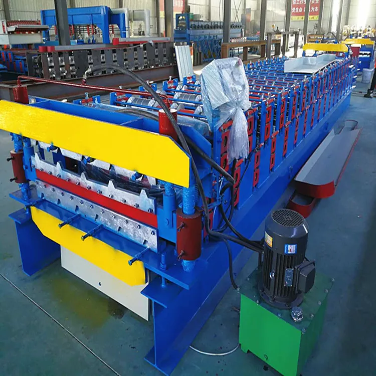 Double layer metal roof panel corrugated shape roll forming machine roll plate forming tile machine price