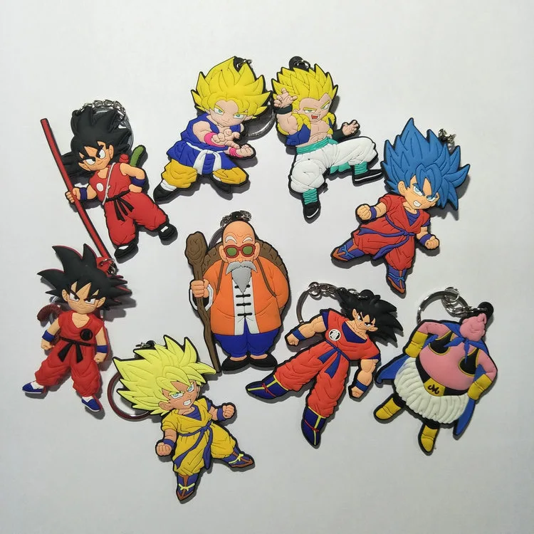 Wholesale Cartoon Anime Jujutsu Kaisen Uchiha Madara One Piece Demon Slayer My Hero Academia Attack on Titan PVC Rubber Keychain