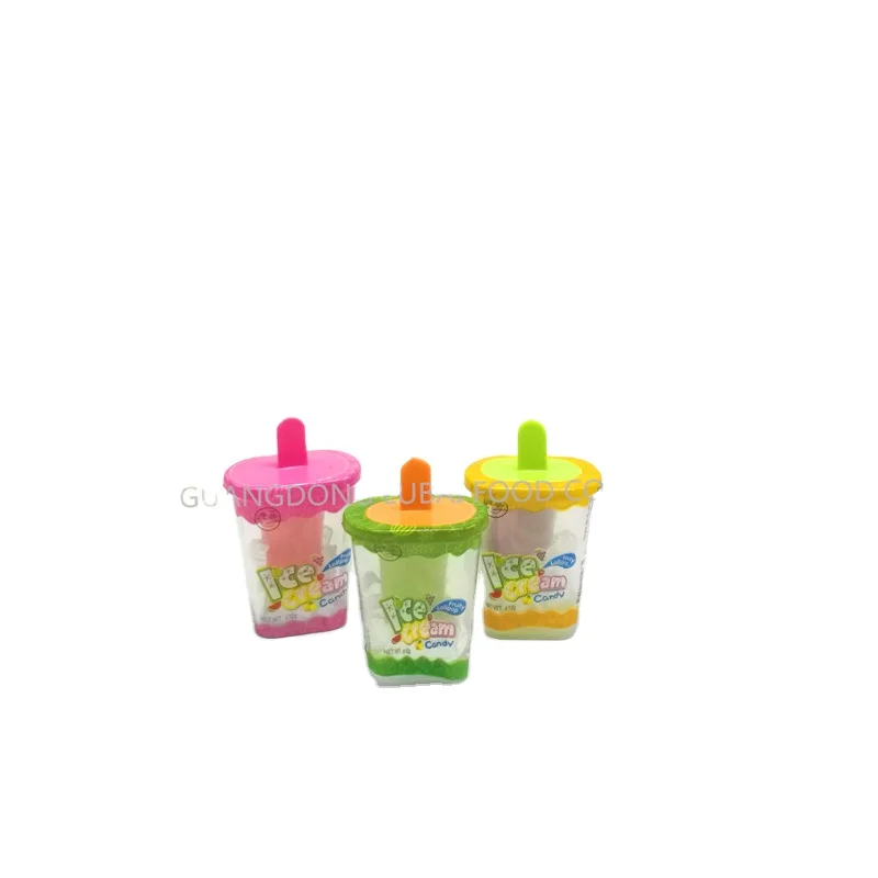 Factory Direct Sale Ice Cream Lollipop with sour powder