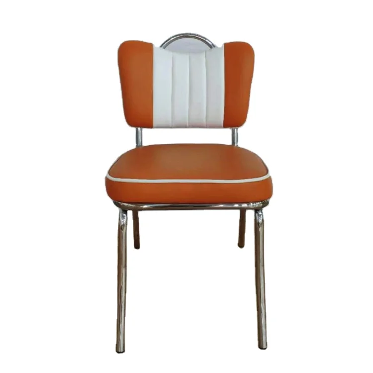 1950s style retro american vintage industrial diner metal chair