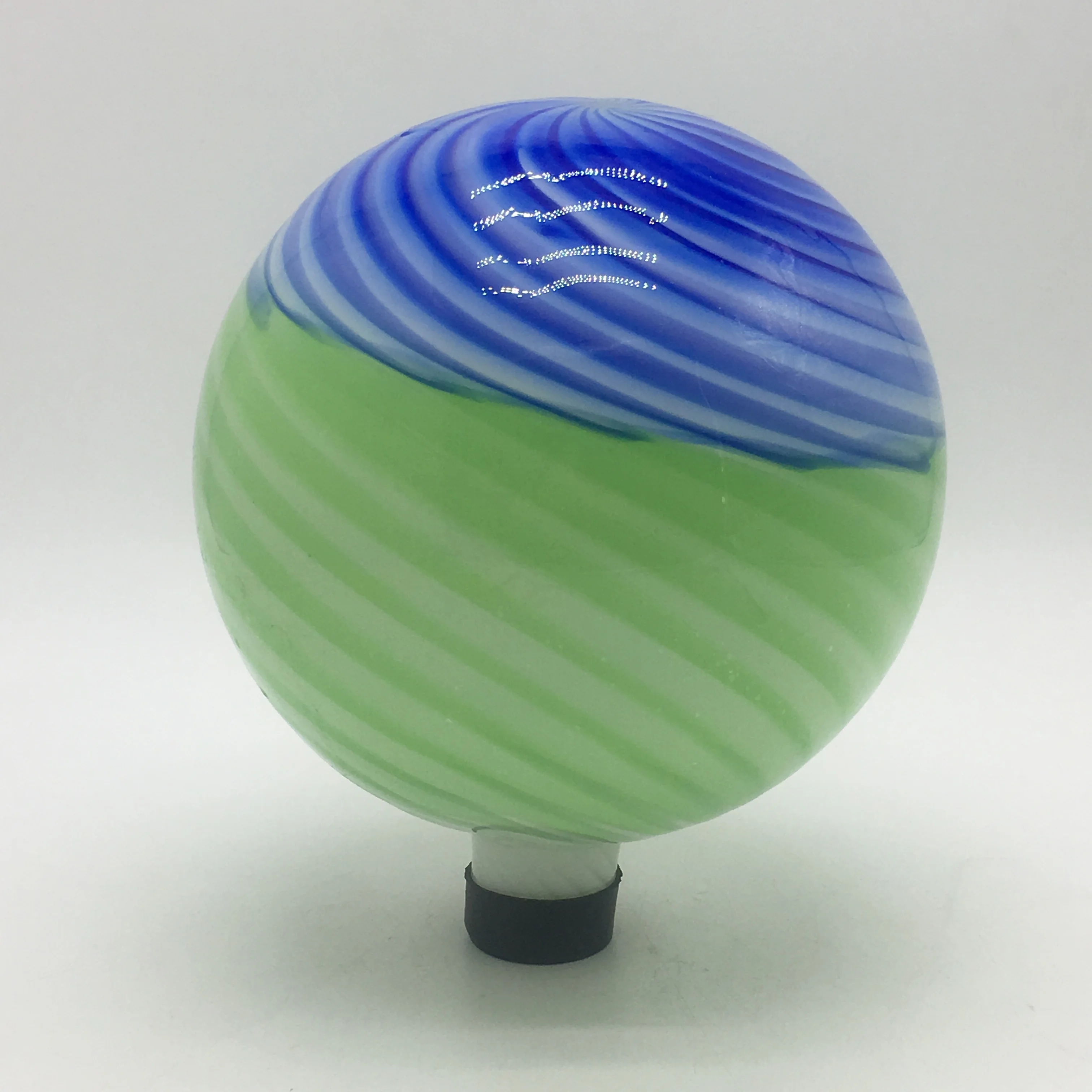 25cm Multicolored Glazed Glass Gazing Ball For Garden Decoration