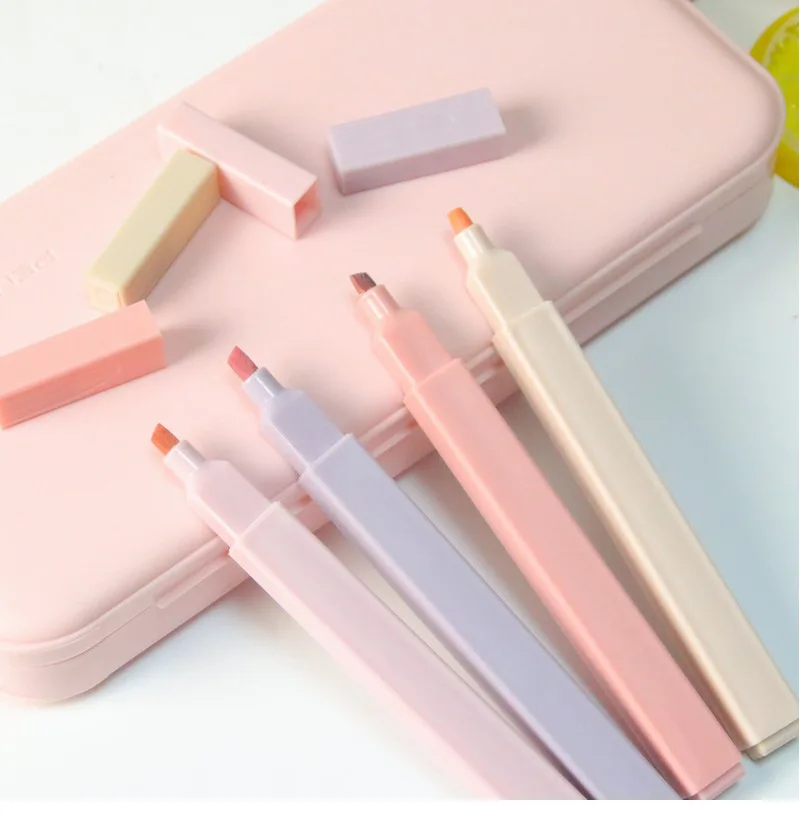 Personalized Logo Custom Magic Highlighter Pen with Cap Pink Black Yellow Red White Orange Blue Box Loose Gray Packaging Pcs Ink