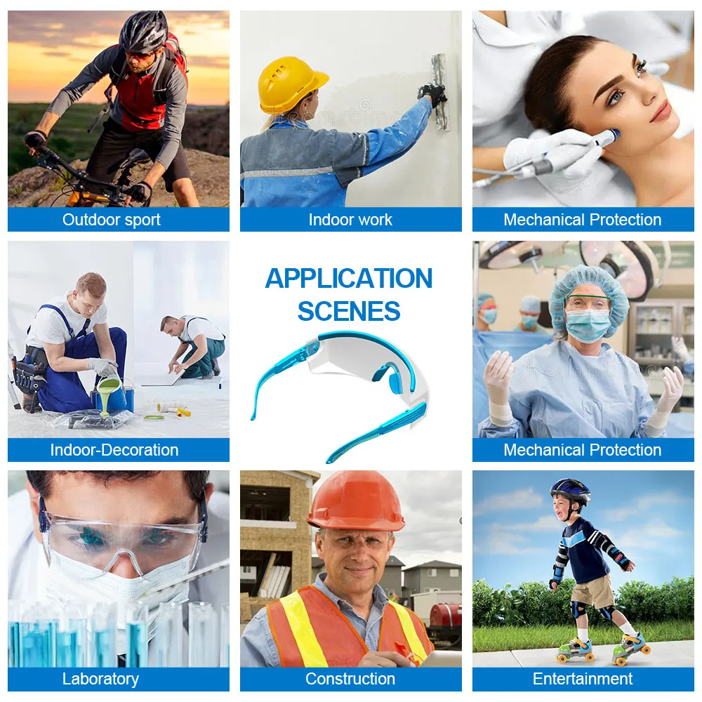 Surgery Goggles CE Ansi Z87 Personal Full Protection Anti Fog Splash Lab Industry Chemical Factory Clear Lens PC Safety Glasses