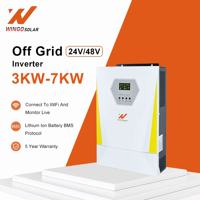 Wingosolar Off Grid Solar Inverter 10Kw 8Kw 7Kw 6Kw 5Kw 12V 24V 48V
