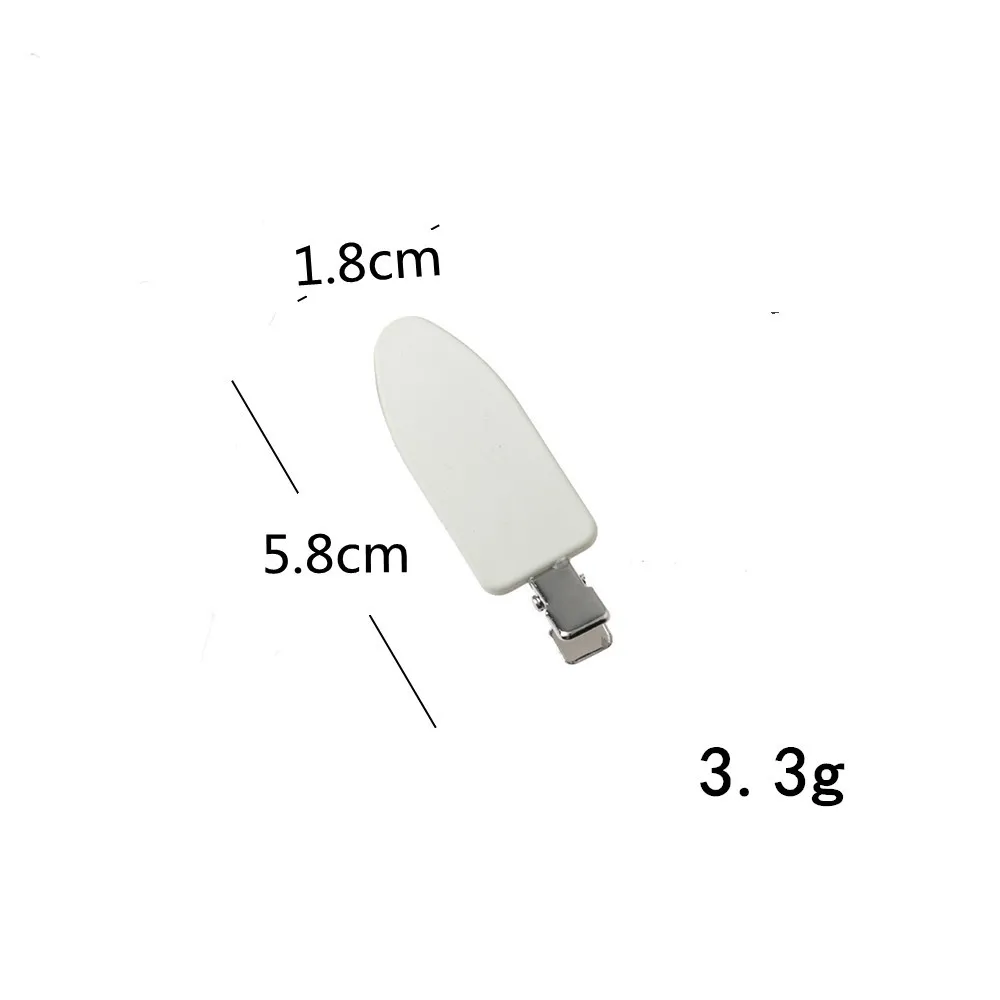 Custom Logo Girls Plain Color Creaseless Flat No Bend Hair Clips for Makeup Accessories