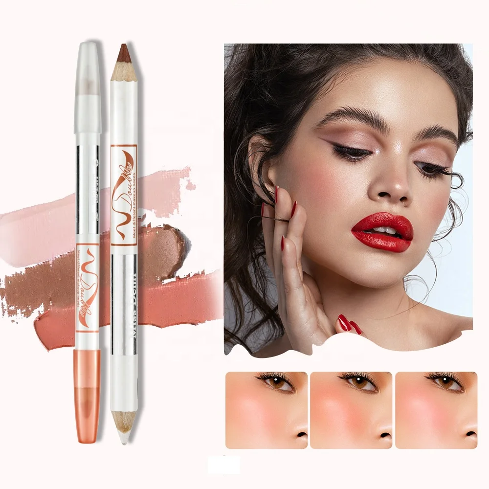 
2-in-1 wholesale waterproof blush face makeup professional blush private brand highlight matte blush 