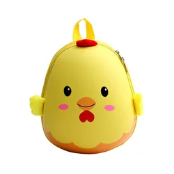 2021 custom logo waterproof pvc cartoon 3d egg round shape school bags for girls kids backpack