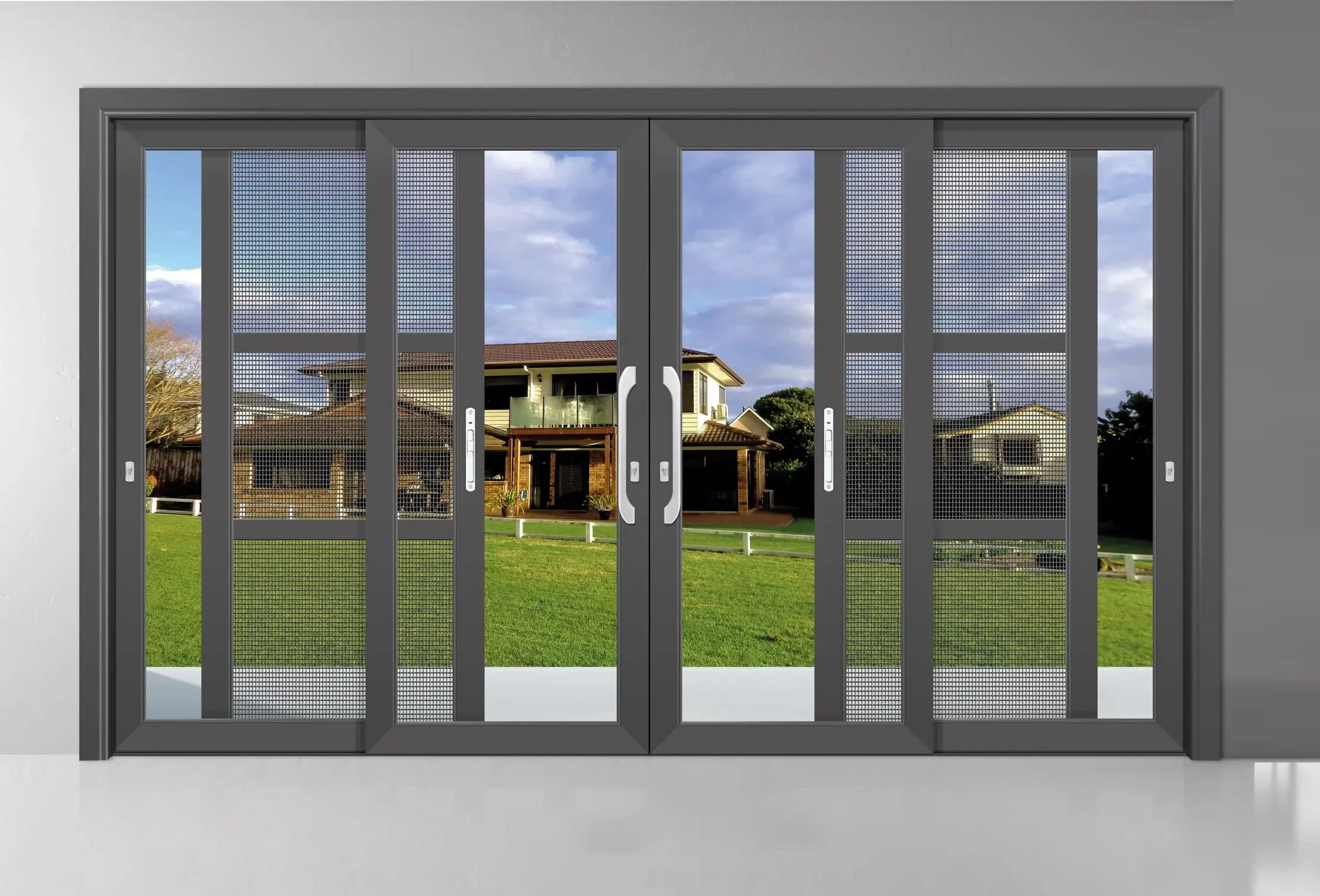 72 x 80 patio 10 foot mosquito net security auto aluminum 8 ft garden glass insulated triple screen synchronized sliding door