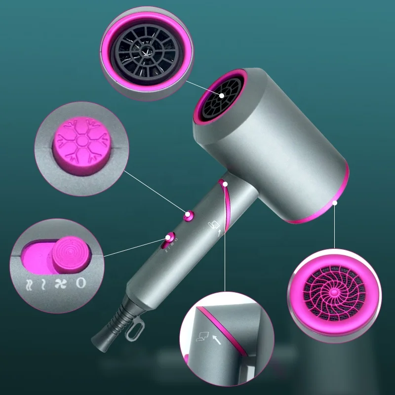 Best Selling High Quality Negative Ion Hair Dryer Blow Dryer Professional Electric Hair Dryer for Household Travel