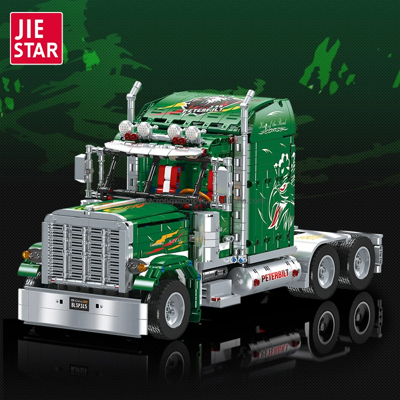 Jie Star jjj9069 2024 новая 389 модель грузовика Peterbilt коллекционный кирпичный Набор для мальчиков подарок Diy грузовик игрушка 2105 шт наборы строительных блоков
