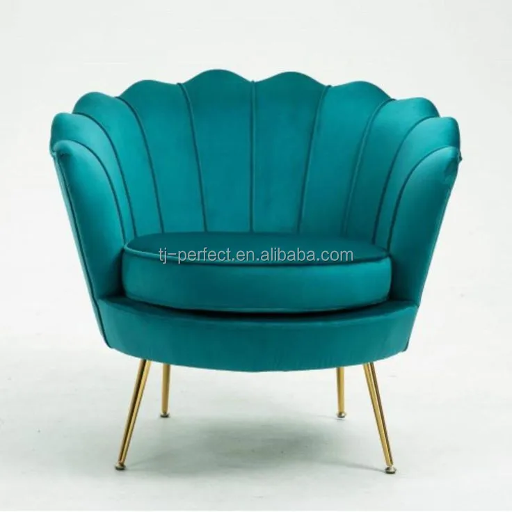 2023New Style Living Room Chairs Modern Accent Velvet Chairs for Bedroom Armchair with Golden Metal Legs Makeup Chairs