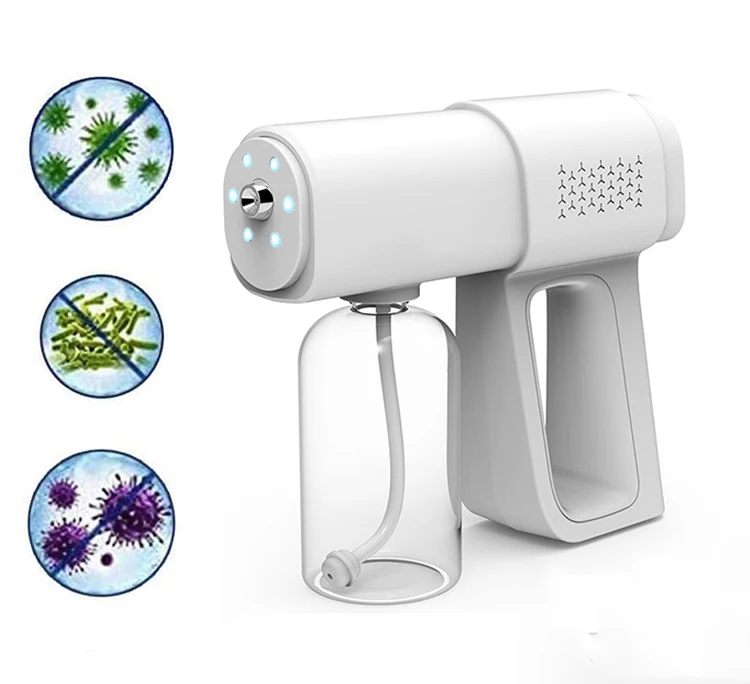 
Nano Alchohol Spray Gun Sanitis er K5 4800mAh Rechargeable Portable white nano disinfection blue ray k5 spray gun 