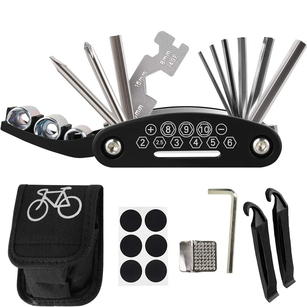 New Arrived 16-IN-1 Mountain Bike Maintenance Tool Tyre Repair Screwdriver Set Bicycle Repair Kit