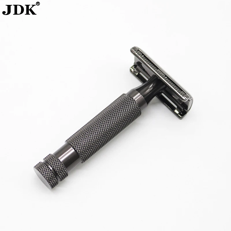 Shaving Razor Manufacturer Double Edge 1Blade Dark Chrome Metal Face Big Shaving Safety Razors for Men