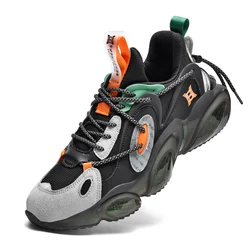 Fashion trends Reflective design Mesh Air permeability Elastic thick sole run star hike sneakers for men casual shoes