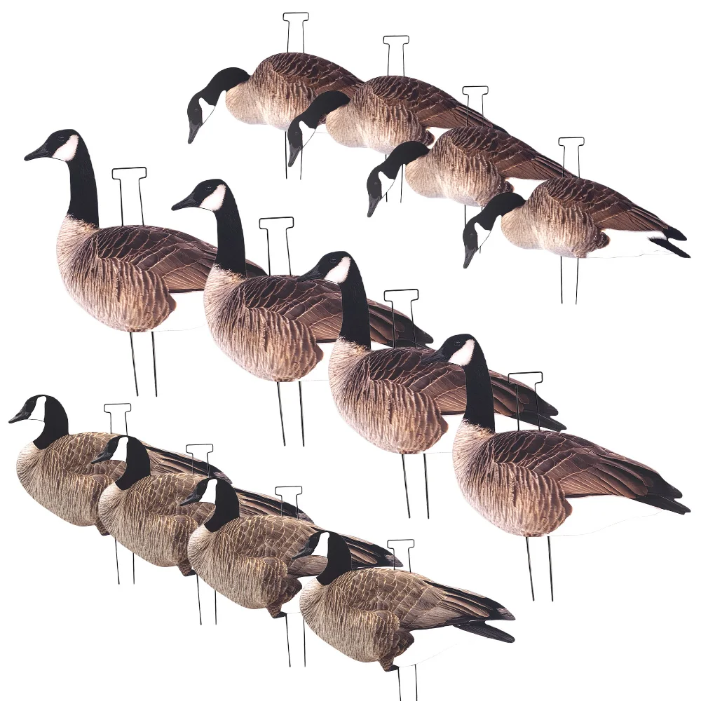 Environmentally Friendly and Recyclable Goose flocked  Decoy Silhouette Multiple Styles for Space-Saving Hunting
