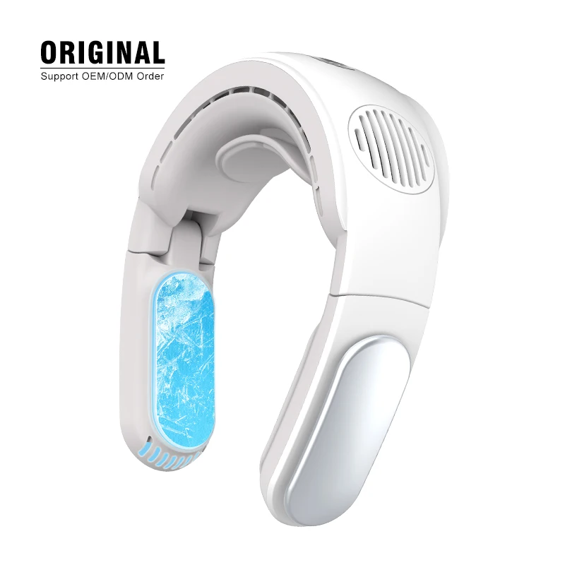 Best Selling Mini Portable Cooling Hanging 2022 Negative Ion Air Cooler Bladeless Plate Navy And Heating Personal Neck Fan