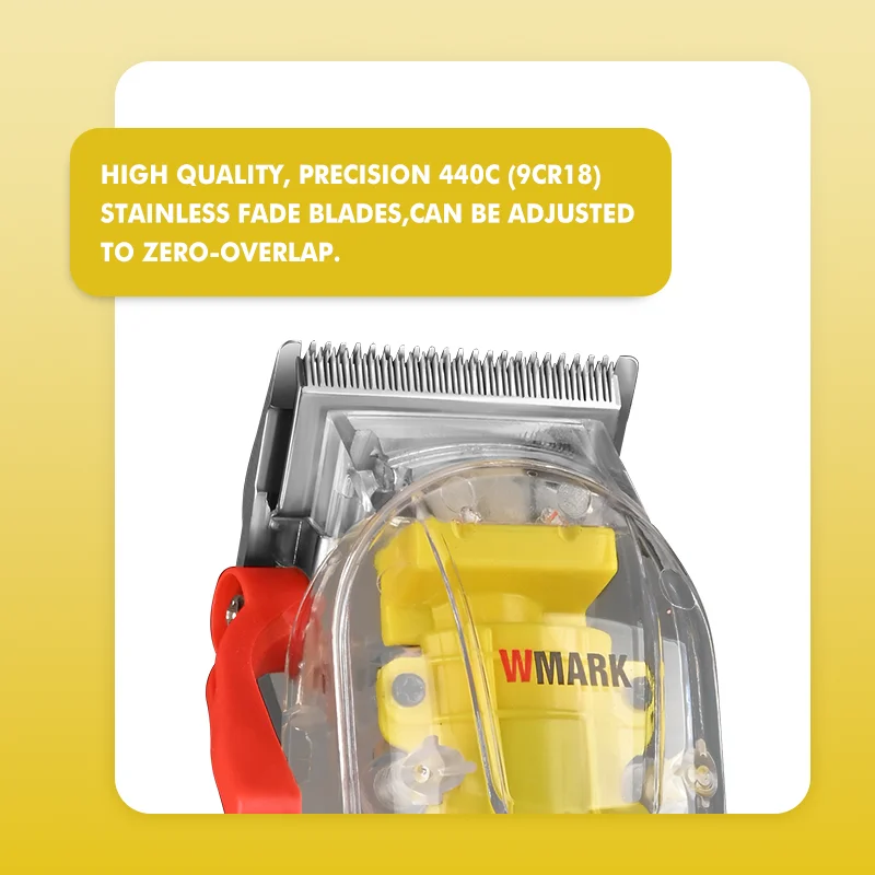 WMARK NG-108PRO RTS 7300RPM Special Rechargeable Electric Barber Mens Hair Clippers Cordless Hair Trimmers for Salon