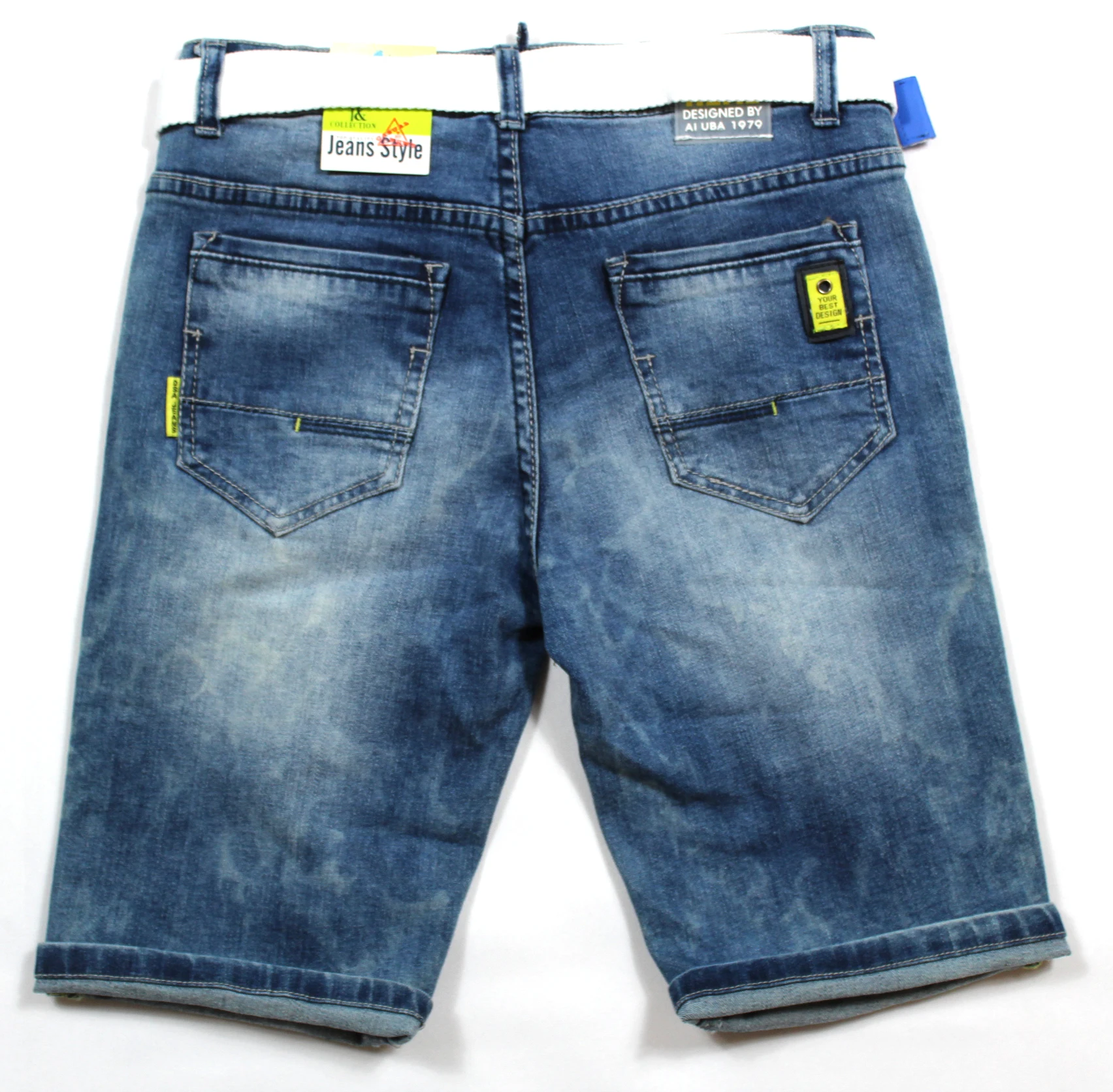 
S&G Causal Slim Boys Distressed Blue Ripped Jeans Customized Denim Shorts 